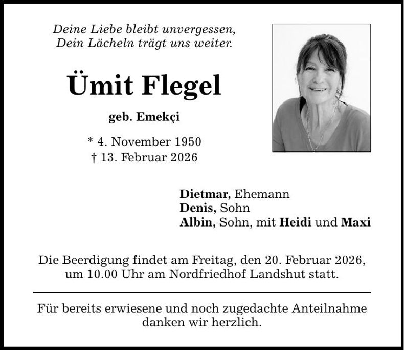 Traueranzeige Ümit Flegel
