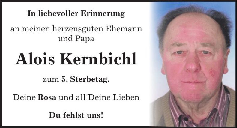 Traueranzeige Alois Kernbichl