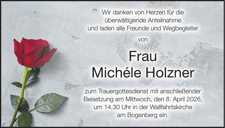 Traueranzeige Michele Holzner