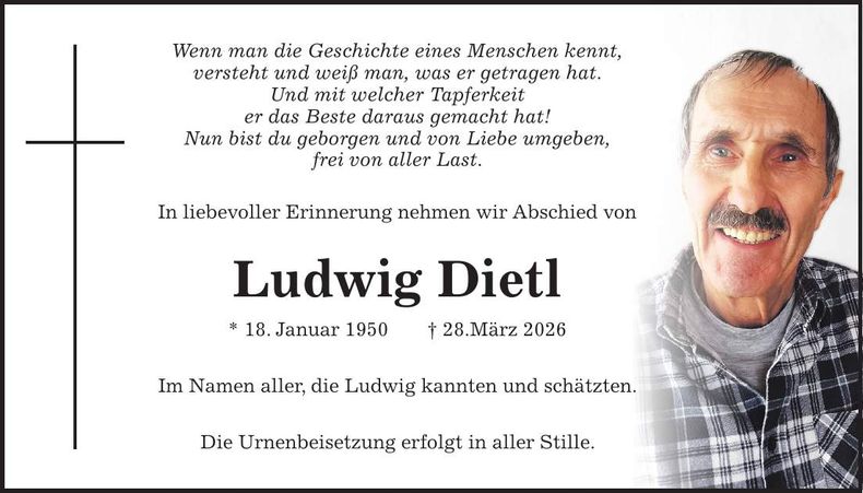 Traueranzeige Ludwig Dietl