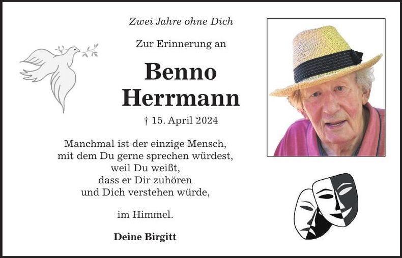 Traueranzeige Benno Herrmann