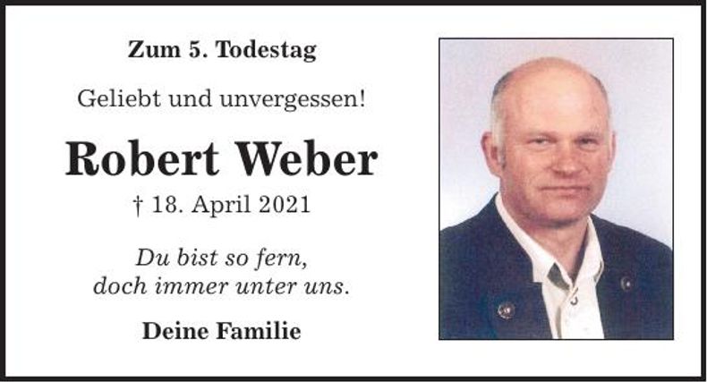 Traueranzeige Robert Weber