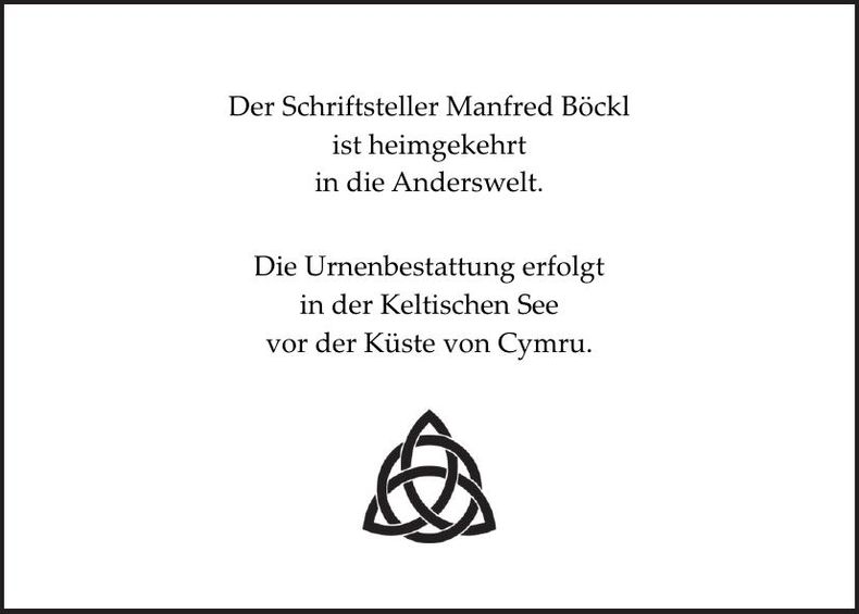Traueranzeige Manfred Böckl