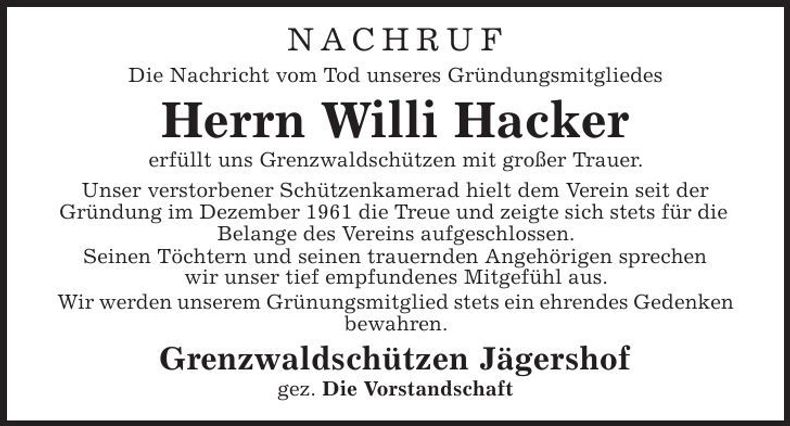 Traueranzeige  
