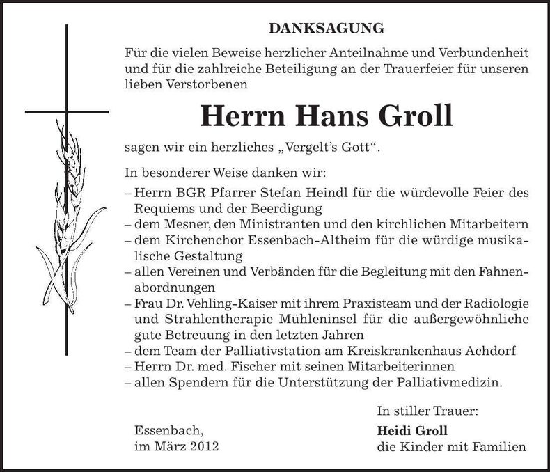 Traueranzeige  