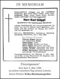 Traueranzeige Karl Köppl
