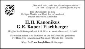 Traueranzeige Rupert Fischberger