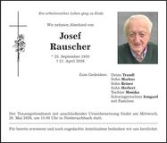 Traueranzeige Josef Rauscher