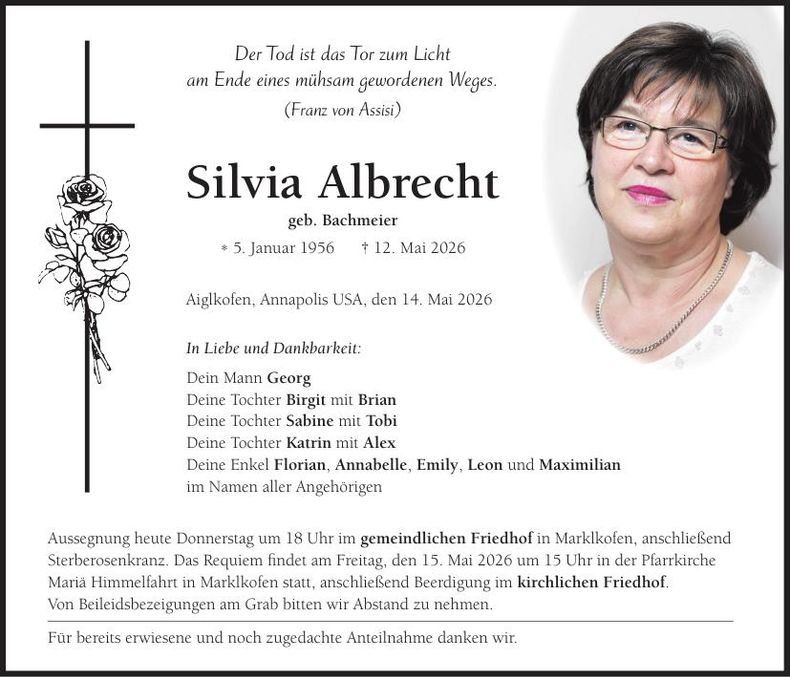 Traueranzeige Silvia Albrecht