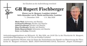 Traueranzeige Rupert Fischberger