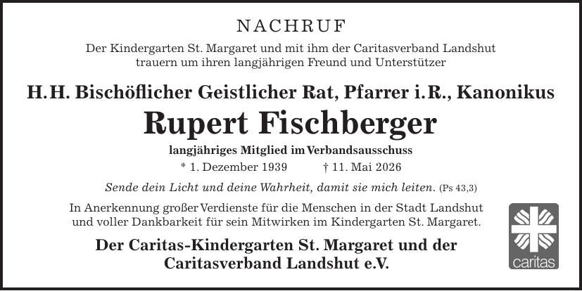 Traueranzeige Rupert Fischberger