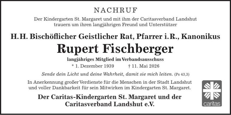 Traueranzeige Rupert Fischberger