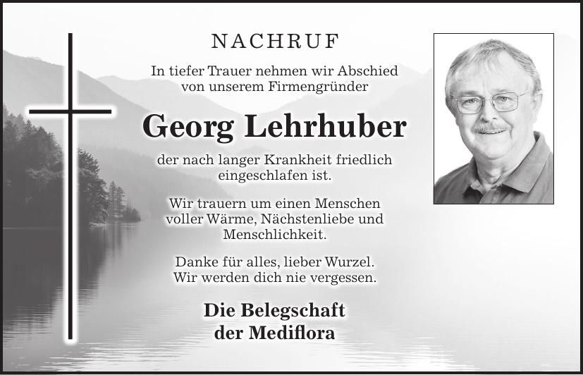Traueranzeige Georg Lehrhuber