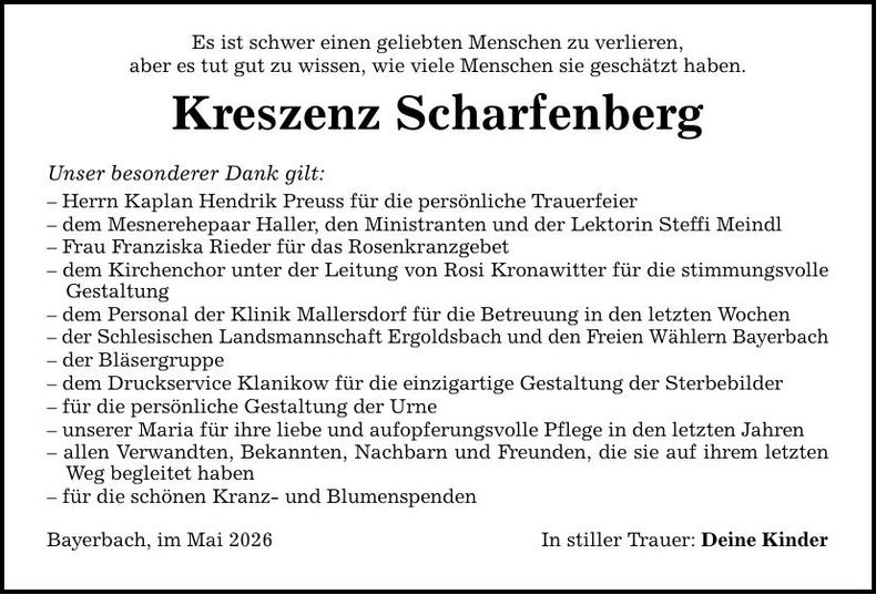Traueranzeige Diana Wimbeck