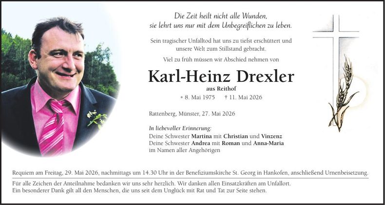 Traueranzeige Karl-Heinz Drexler