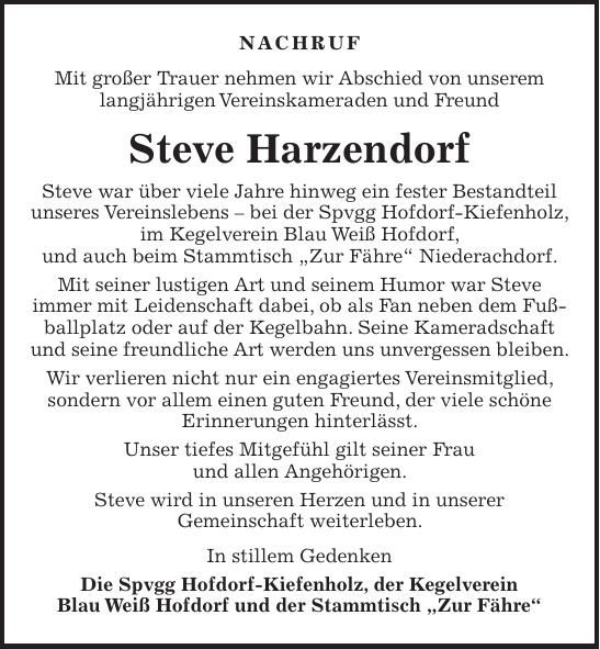 Traueranzeige Sven Harzendorf