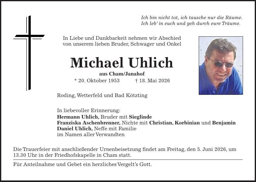 Traueranzeige Michael Uhlich