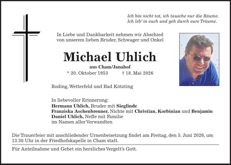 Traueranzeige Michael Uhlich
