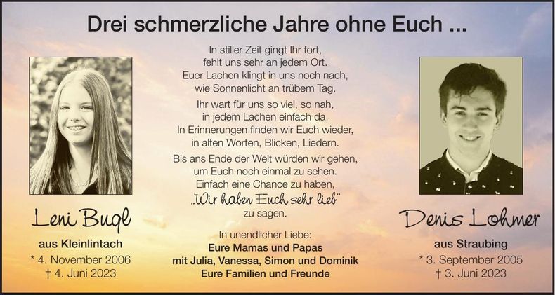 Traueranzeige Leni Bugl