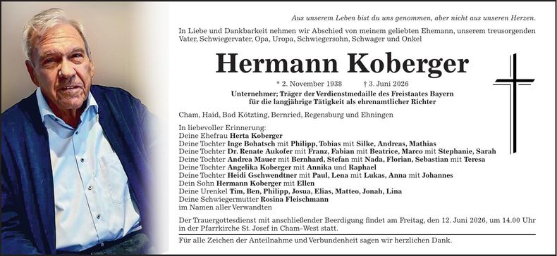 Traueranzeige Hermann Koberger