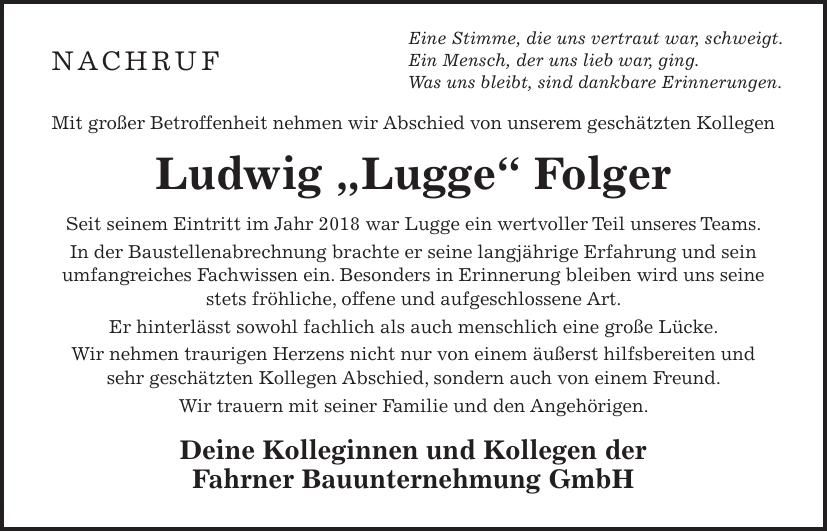 Traueranzeige Ludwig 