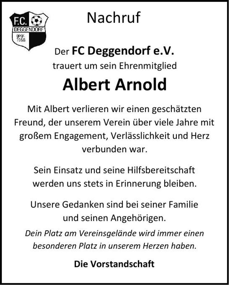 Traueranzeige Albert Sandweger