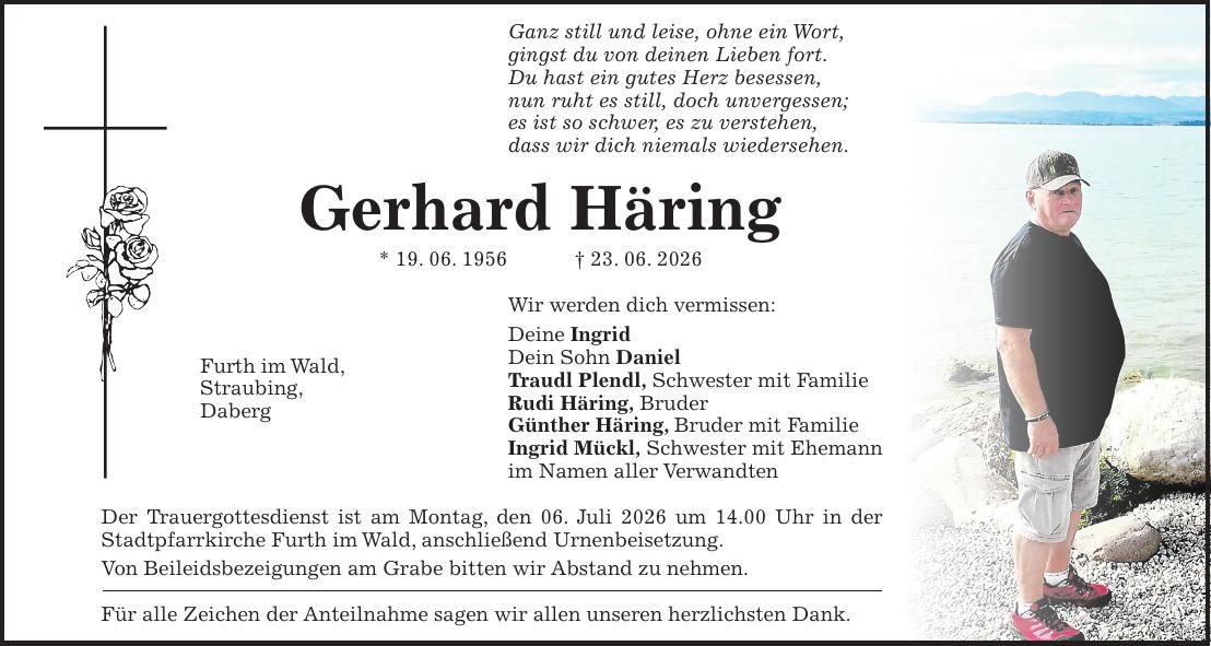 Traueranzeige Gerhard Haering