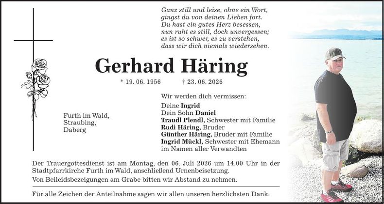 Traueranzeige Gerhard Haering
