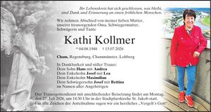Traueranzeige Kathi Kollmer