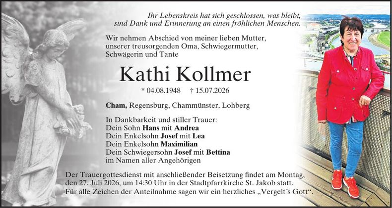 Traueranzeige Kathi Kollmer