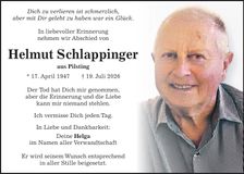 Traueranzeige Helmut Schlappinger
