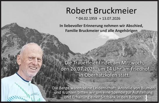 Traueranzeige Robert Bruckmeier
