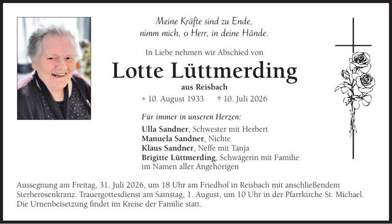 Traueranzeige Lotte Lüttmerding