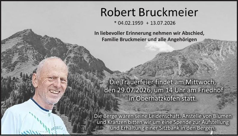 Traueranzeige Robert Bruckmeier