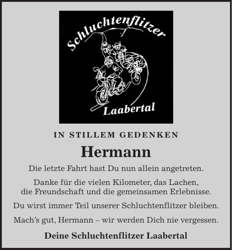 Traueranzeige Hermann Eichstetter