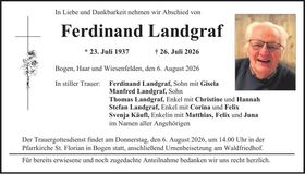 Traueranzeige Ferdinand Landgraf