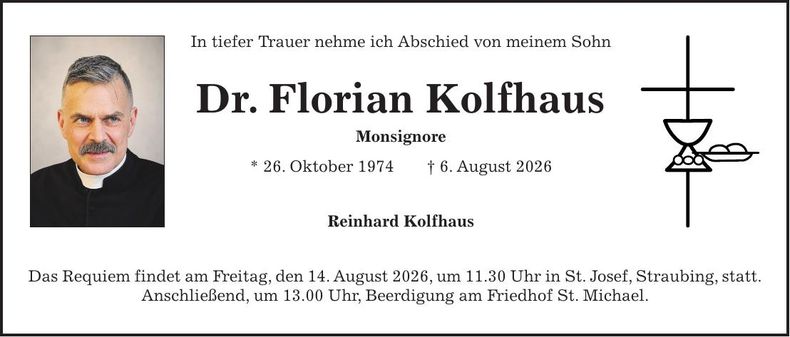 Traueranzeige Florian Kolfhaus