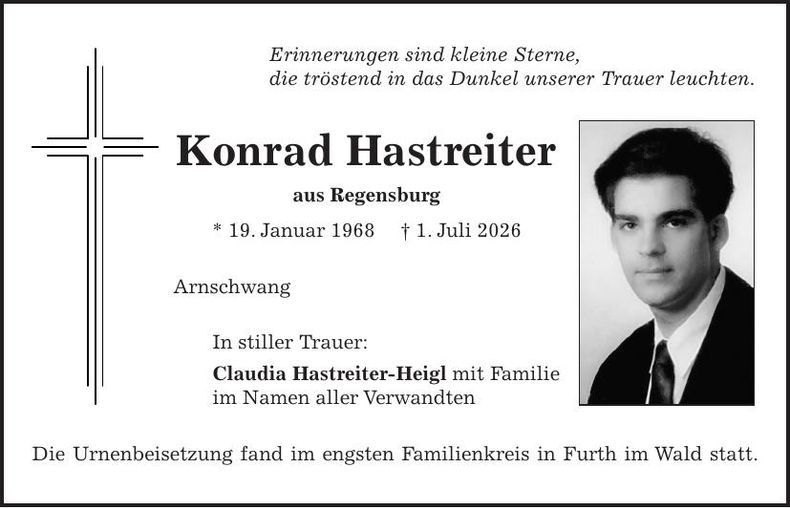 Traueranzeige Konrad Hastreiter