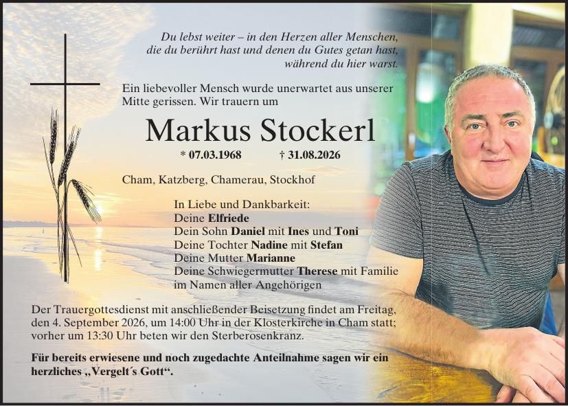 Traueranzeige Markus Stockerl