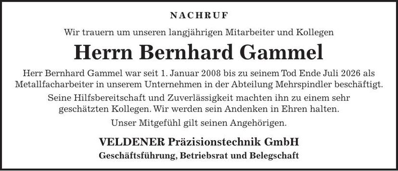 Traueranzeige Georg Mangstl