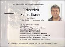 Traueranzeige Friedrich Scheldbauer