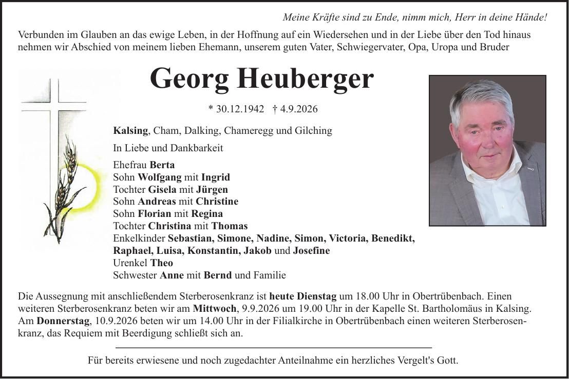 Traueranzeige Georg Heuberger