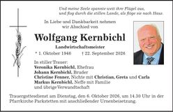 Traueranzeige Wolfgang Kernbichl