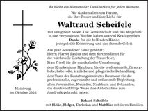 Traueranzeige Waltraud Scheifele