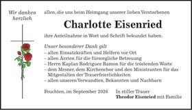 Traueranzeige Charlotte  Eisenried