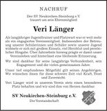 Traueranzeige Veri Länger