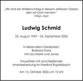 Traueranzeige Ludwig Schmid