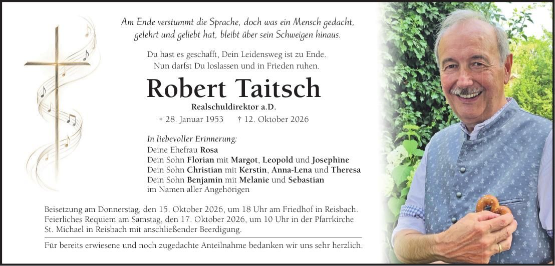 Traueranzeige Robert Taitsch