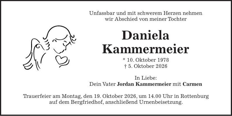 Traueranzeige Daniela Kammermeier