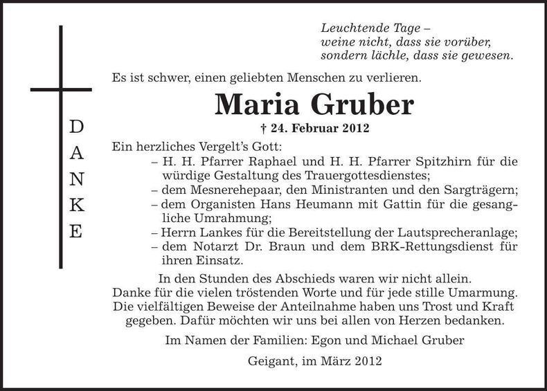 Traueranzeige  